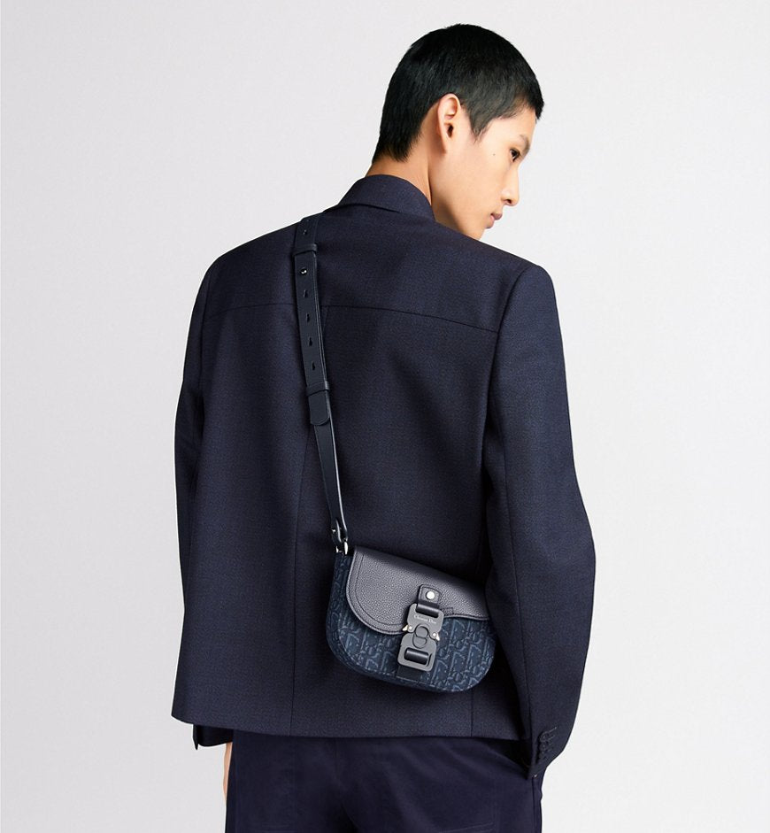 Mini sac Messenger à rabat Saddle Bleu Marine