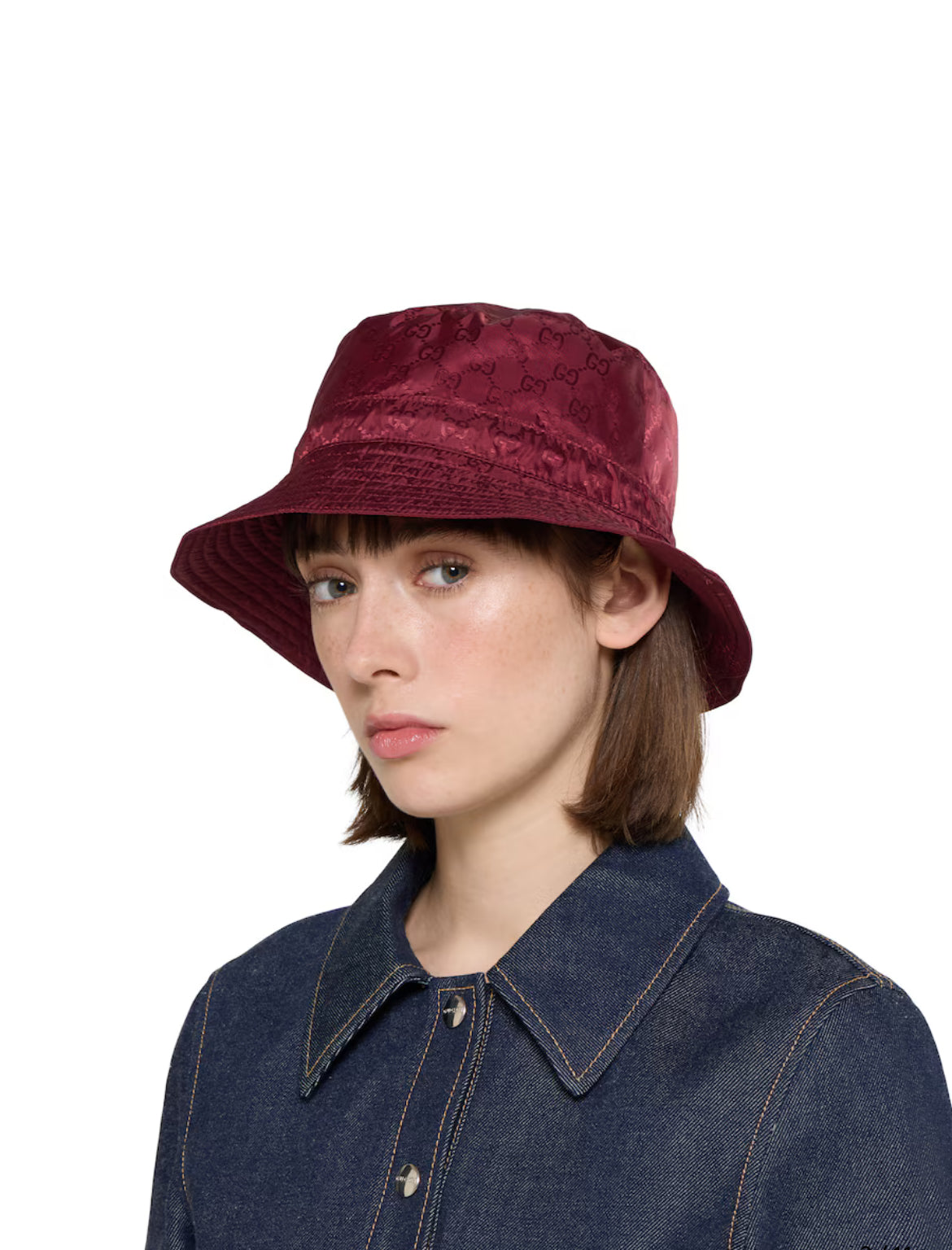 Chapeau bob réversible en nylon GG