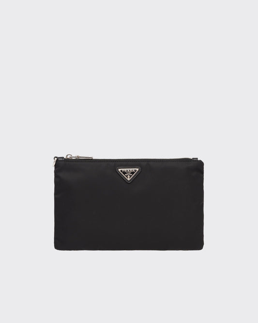 Pochette en Re-Nylon et cuir Saffiano