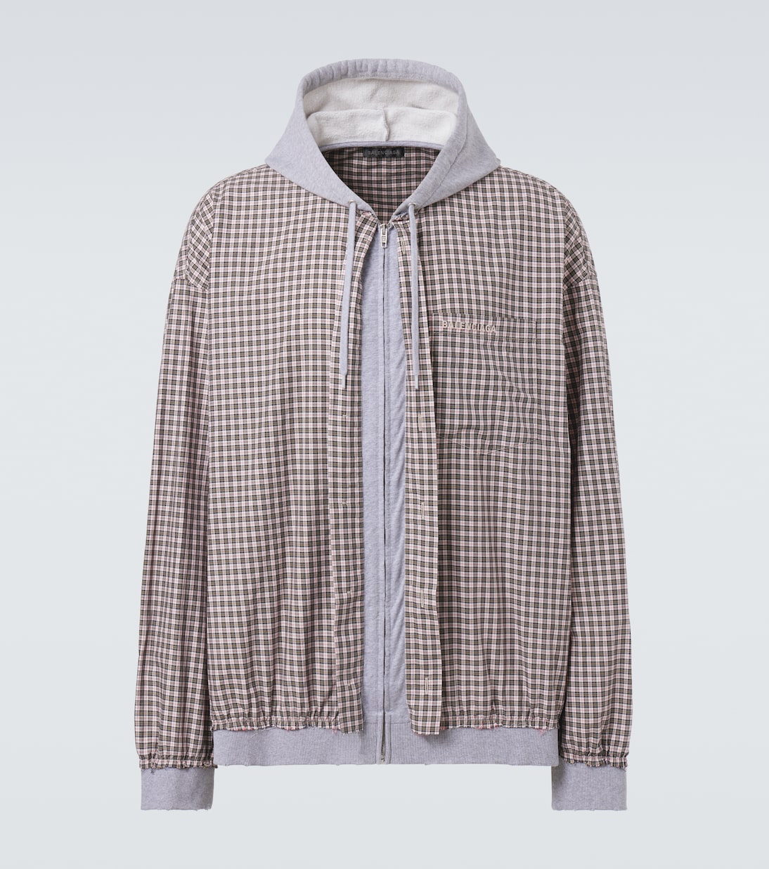 Veste en coton à carreaux