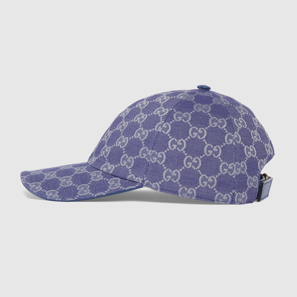 CASQUETTE EN TOILE GG Bleu gris