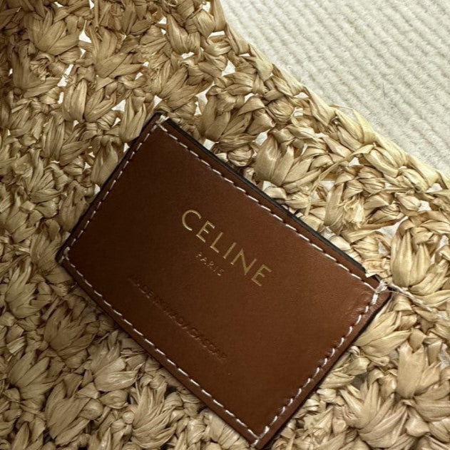 Céline - HOBO BAG IN Raffia and Calfskin