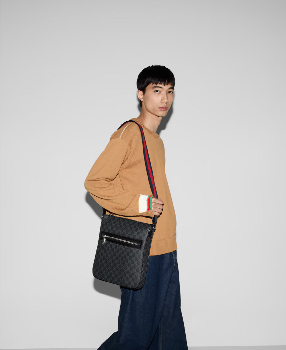 Sac à bandoulière GG Black moyen format