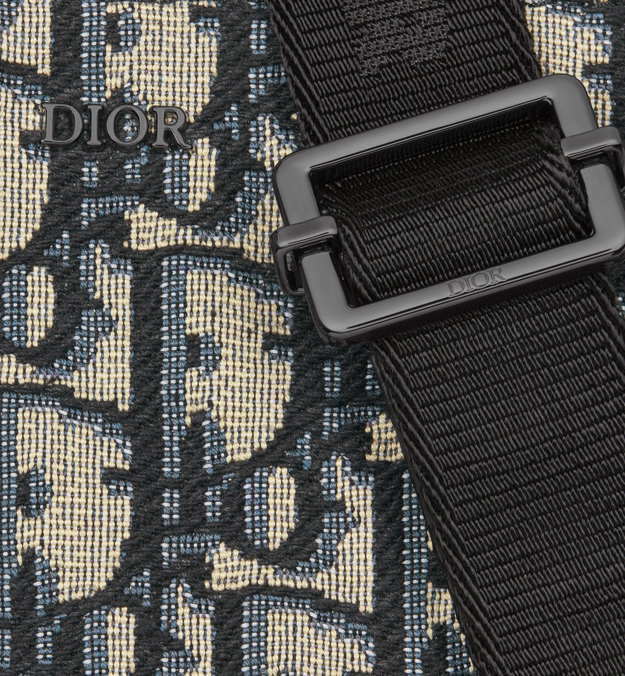 Pochette zippée à bandoulière Toile jacquard Dior Oblique noir - #2