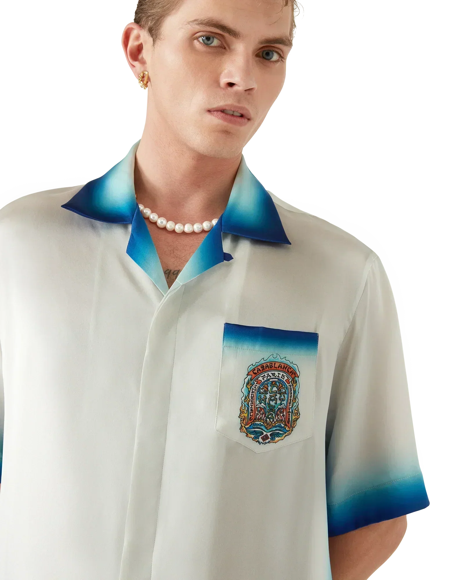 Casa Way Skate Short Sleeve Silk Shirt