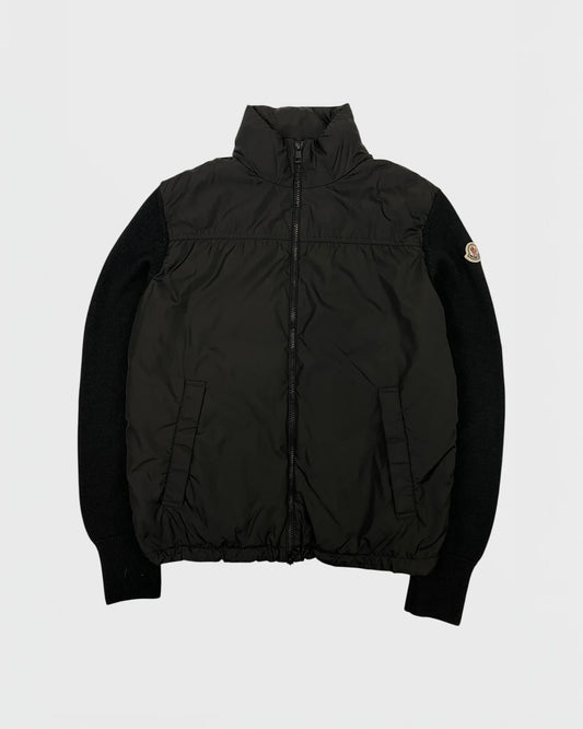 Moncler doudoune bi-matière cardigan