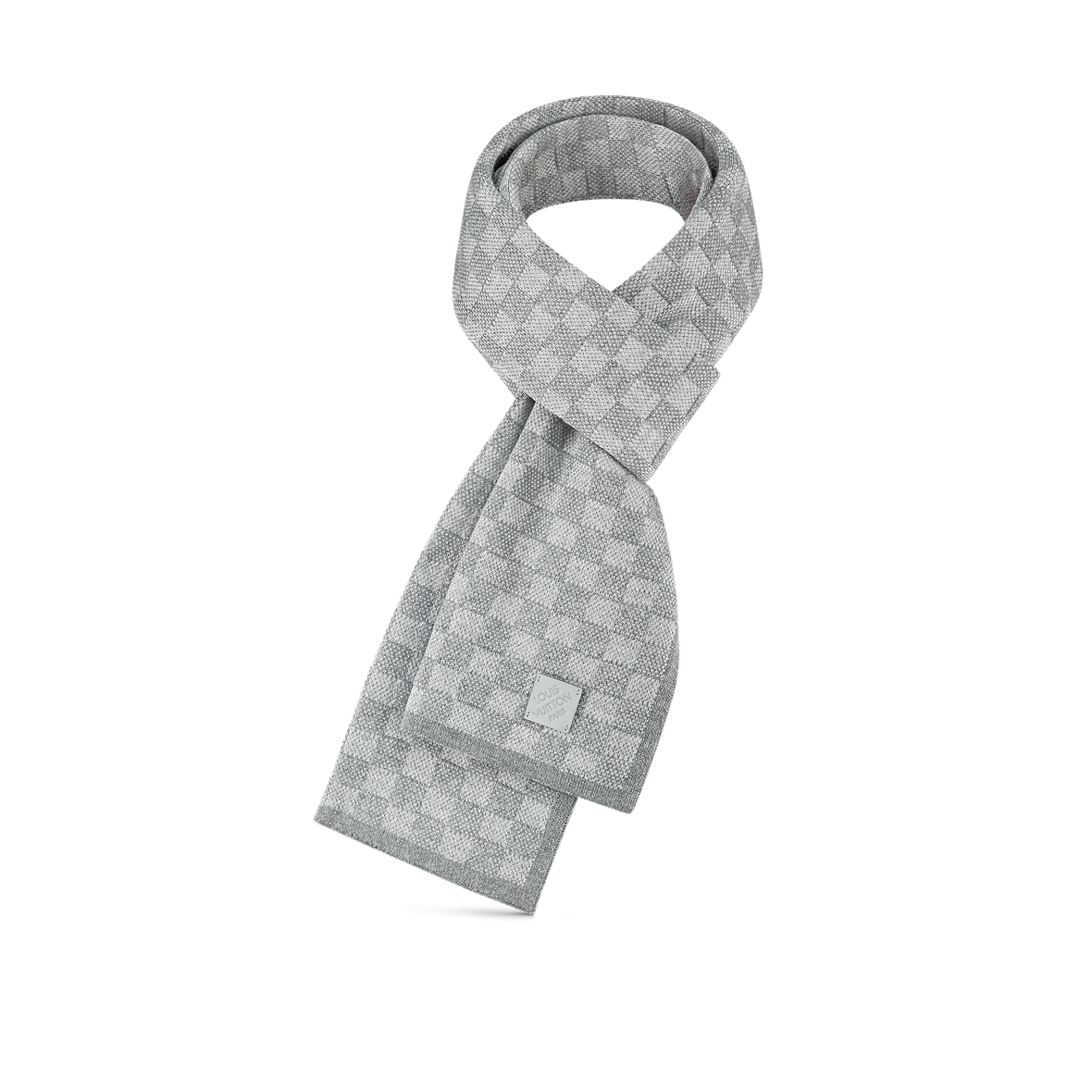 Bonnet et Écharpe Néo Petit Damier Gris