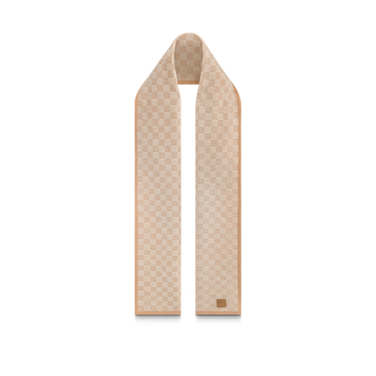 Bonnet et Écharpe Néo Petit Damier Beige