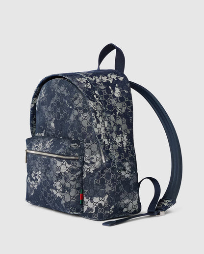 Sac à dos en denim GG grand format