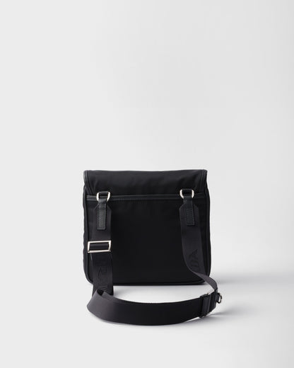 Sac porté épaule en Re-Nylon et cuir Saffiano
