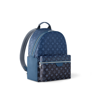 Sac à dos Discovery PM Toile Monogram Bleu et noir