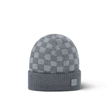 Bonnet et Écharpe Néo Petit Damier Gris