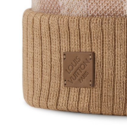 Bonnet et Écharpe Néo Petit Damier Beige