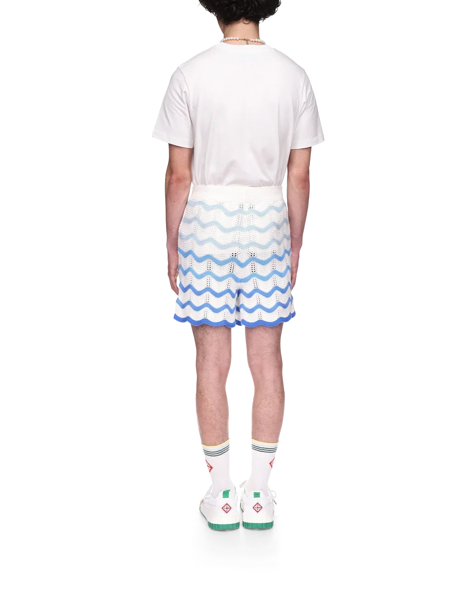 Wavy Gradient Crochet Shorts - casablanca